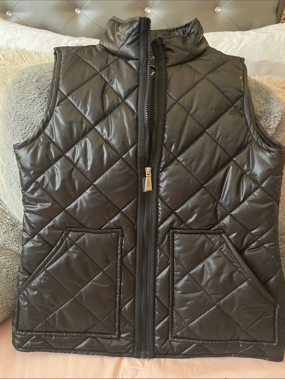kate spade Black Quilted Puffer Vest for Men